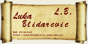 Luka Blidarević vizit kartica